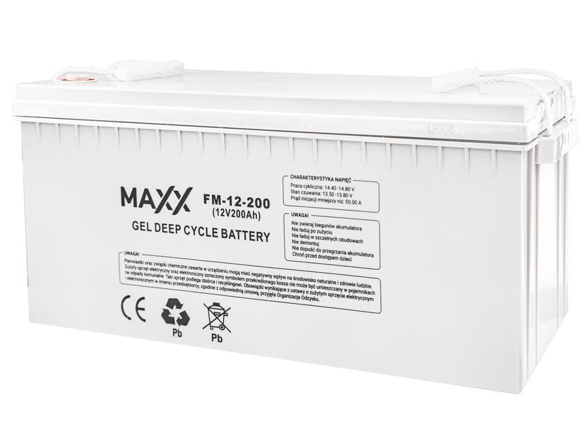 Гелевий акумулятор deep cycle maxx 200 аг, 12 в B0004 AKU70 фото