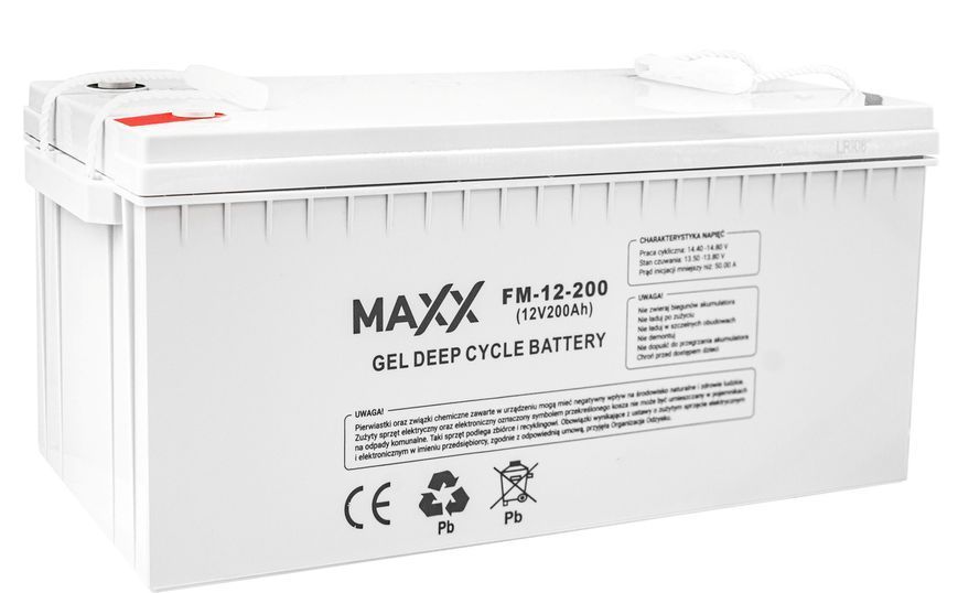 Гелевий акумулятор deep cycle maxx 200 аг, 12 в B0004 AKU70 фото
