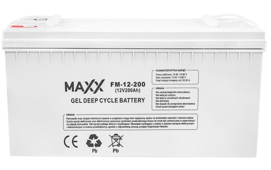 Гелевий акумулятор deep cycle maxx 200 аг, 12 в B0004 AKU70 фото