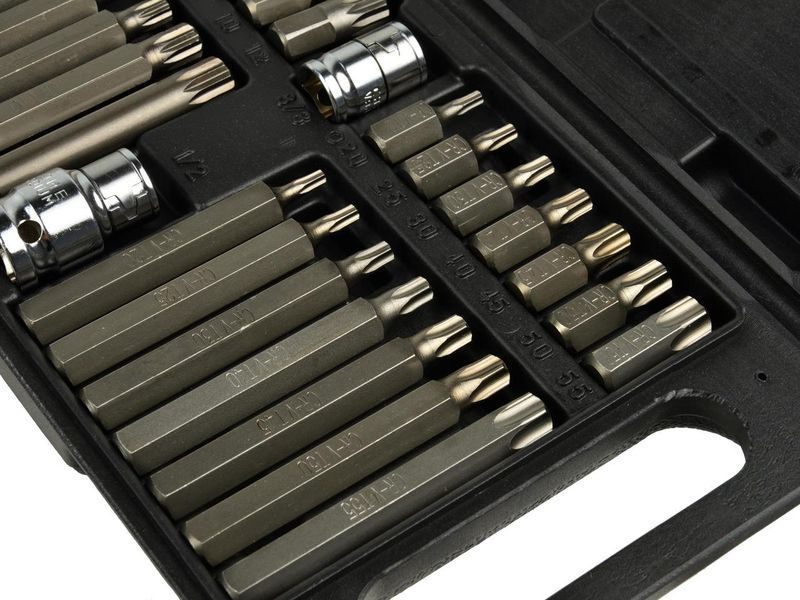 Набір біт torx crv 41шт. в пластмасовому боксі geko g10035 G10035 фото
