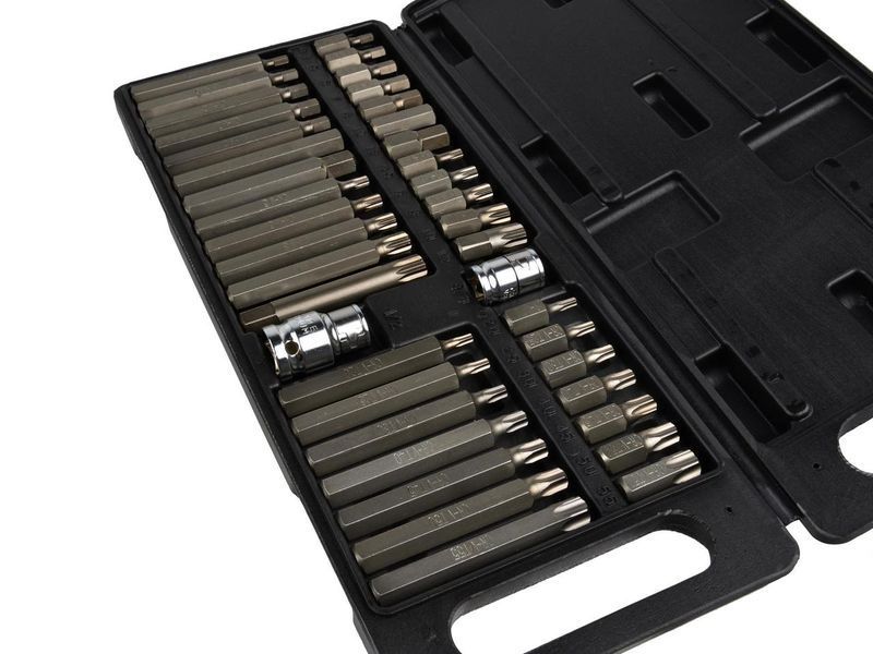 Набір біт torx crv 41шт. в пластмасовому боксі geko g10035 G10035 фото