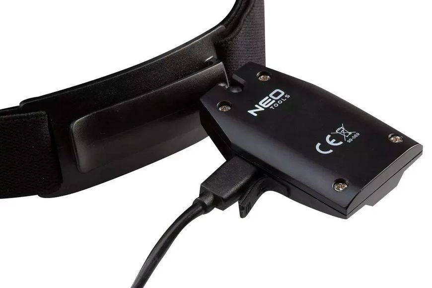 Налобний ліхтар із зарядкою від usb 180 лм cob led + датчик руху neo tools 99-069 Neo Tools 99-069 фото