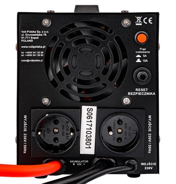 Джерело резервного живлення перетворювач sinuspro-500e 12в 350/500вт volt polska 3SP090512B PRZ198 фото