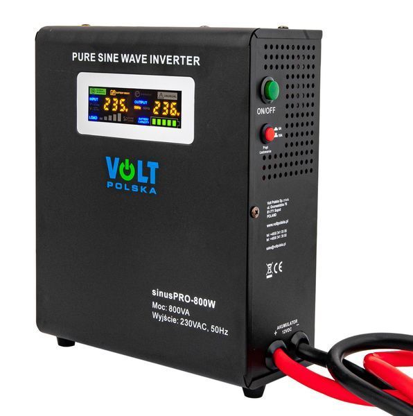 Джерело резервного живлення sinuspro-800w 12в 500/800 вт volt polska 3SP098012W PRZ89 фото
