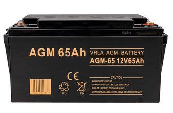 Акумулятор agm 12в 65аг необслуговуваний volt polska 6AKUXAG065 AKU7 фото